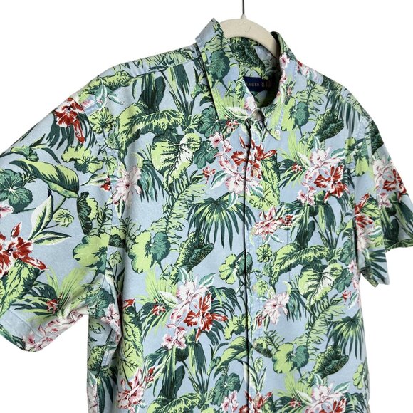 Ralph Lauren Mens Hawaiian Floral Button-Up Camp Shirt, XL - Picture 4 of 10